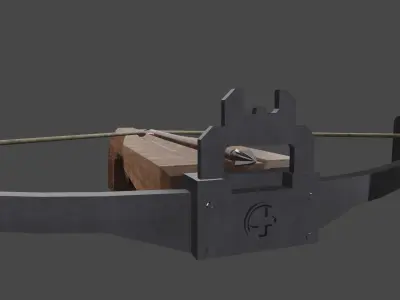 Crossbow And Arrow Free low-poly 3D model