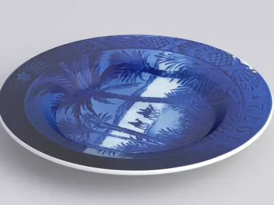 Antique and vintage plate v4 3D model