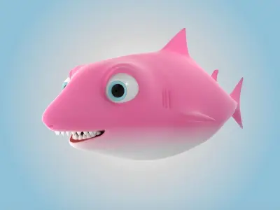 Female Baby Shark 3D model purchase