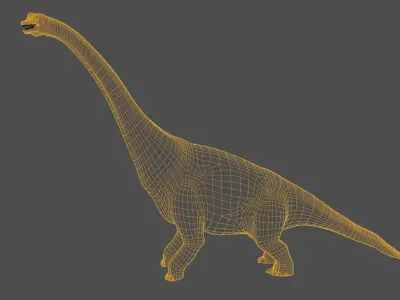 Brachiosaurus dinosaur Low-poly 3D model order