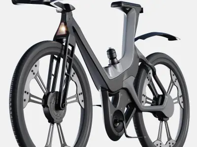 Modern  Electric Bicycle 8K Low-poly 3D model