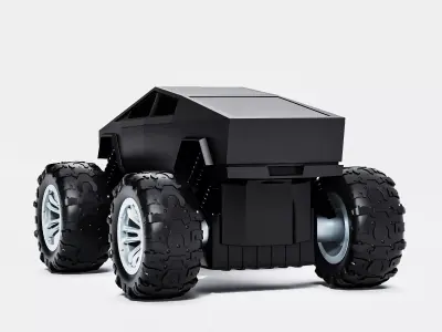 Futuristic Offroad Truck Vehicle Model 3D model