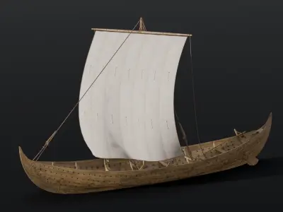 Detailed Boat 3D Model Low-poly 3D model