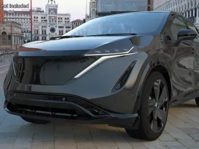 Modern Electric SUV Black Rigged for Maya 3D model