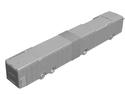 City articulated bus  3D model