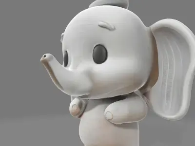 Playful Elephant Dumbo 3D model