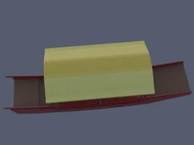 asian boat 3D model