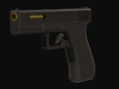 Custom Pistol Low Poly Low-poly 3D model