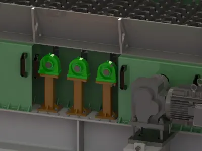 Disc Screen Separator for screening woody biomass 3D model