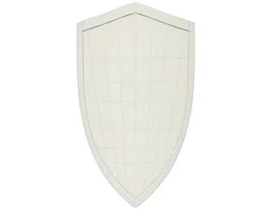 Wooden shield Low-poly 3D model 2