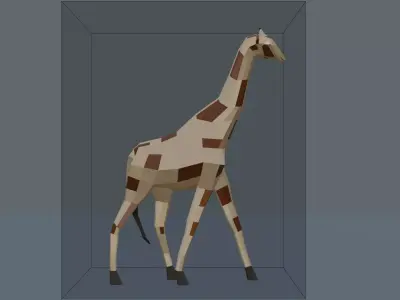 3D Low Poly Giraffe Model Free low-poly 3D model