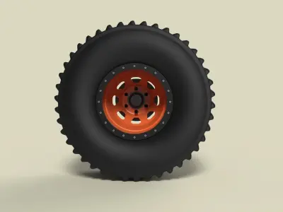 Rear wheel from Dirt dragster 3D model