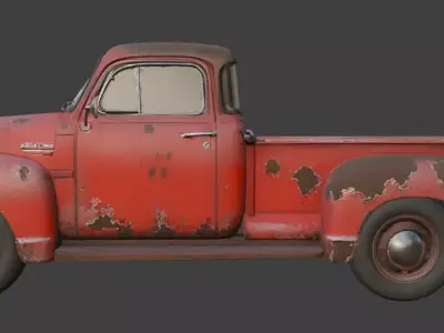 Vintage Rusty Pickup Truck 3D Model 3D model order