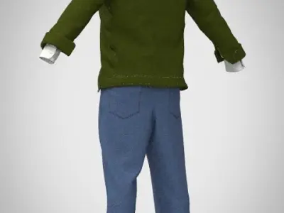 Jacket with pants 3D model