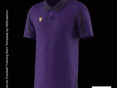 Macron Training Shirt for CLO3D-Marvelous Designer 3D model