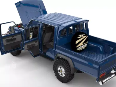 Toyota Land Cruiser GR 2012 Low-poly 3D model