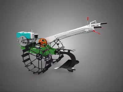 MOLDBOARD PLOW IMPLEMENT ATTACHMENT HAND WALKING TRACTOR DIESEL 3D model