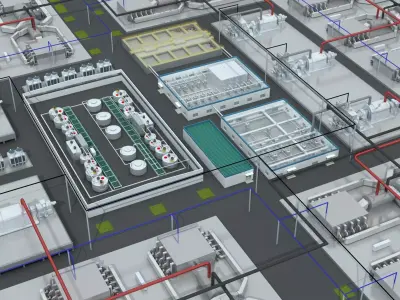 Energy Storage Electrical Power Substation 3D model