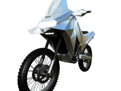 Adventure Motorcycle Low-poly 3D model