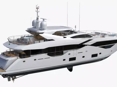 Luxury Motor Super Yacht 3D model