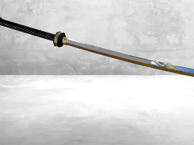 sword x-fury blade Low-poly 3D model