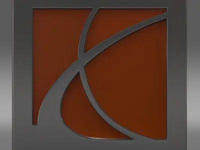 saturn logo 3D model by Sergey