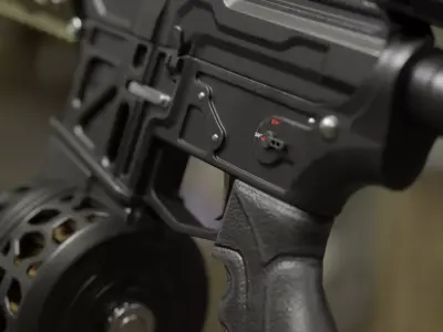 Modular AR-15 Low-poly 3D model