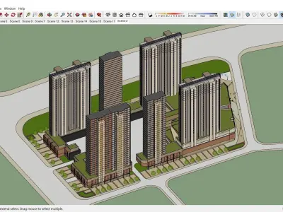 Sketchup Commercial Complex Q2 3D model