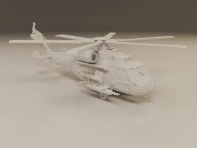 combat helicopter 3D print model