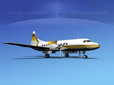 Convair CV-340 Aero California 3D model