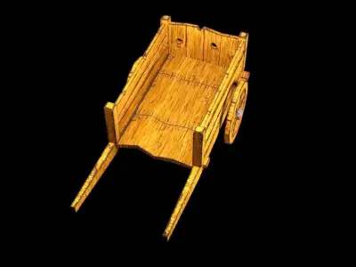 Carriage LP Low-poly 3D model