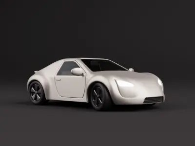 Stylized Cartoon Sport Car - Fully Rigged 3D model