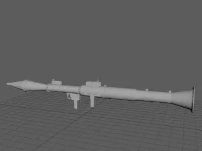 RPG-7 rocket launcher Low-poly 3D model purchase