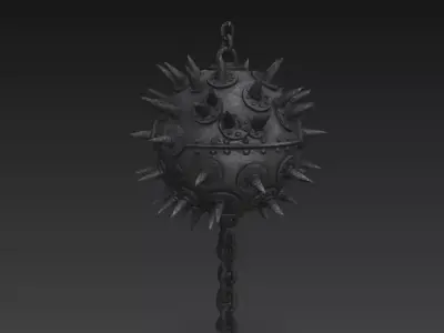 Vintage Naval Sea Mine  WWII Spiked Underwater  3D model