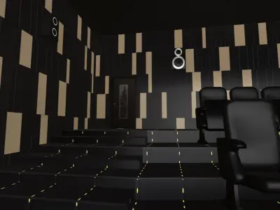 Modern Cinema Hall 06 Low-poly 3D model