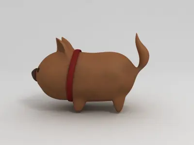 Cartoon Dog  3D model