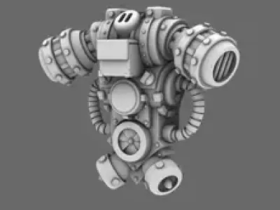 Space Knights V1 Exterminator Backpack 3D print model