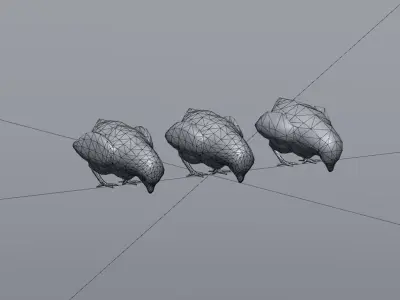 Chick  Low-poly 3D model