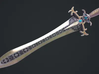 Fantasy sword 29 3D model Low-poly 3D model