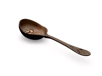 Ornate Vintage Sugar Spoon 3D Model Low-poly 3D model
