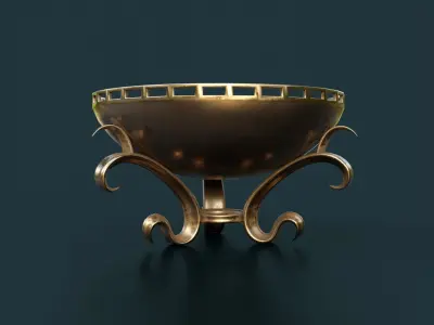 Fire Bowl Low-poly 3D model