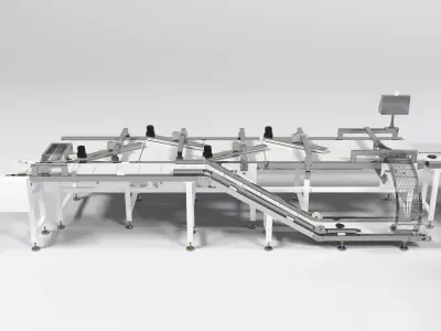 Industrial equipment-production line 3D model