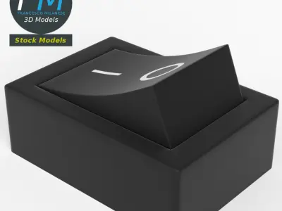 On - Off power switch 3D model