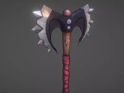 Low Poly Game Asset Axe 3D COAT Low-poly 3D model