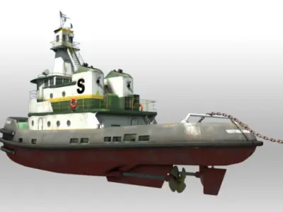 Tug Boat 3D model
