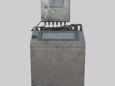 Industrial AC Vent Low-poly 3D model