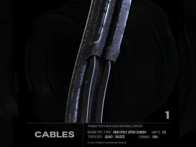 22 Cables SUBD 3D model