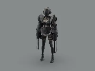 Night City Character Maid 3D model
