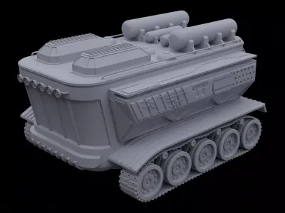Space Rover Low-poly 3D model