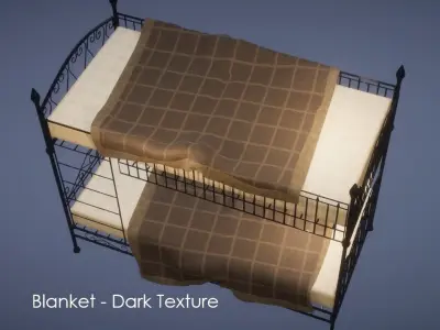 Ornate Victorian Bunk Beds - 4K PBR Low-poly 3D model